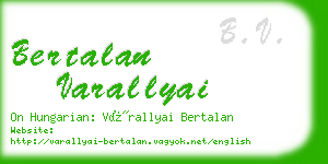 bertalan varallyai business card